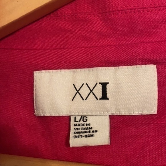 XXI FOREVER 21 SOLID RED JACKET SIZE LARGE - Picture 2 of 3